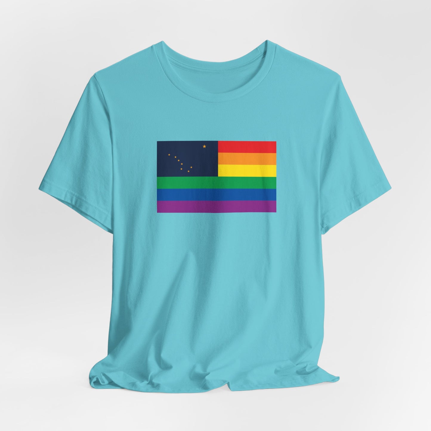Alaska Rainbow Pride Flag T-shirt, Several Color Options