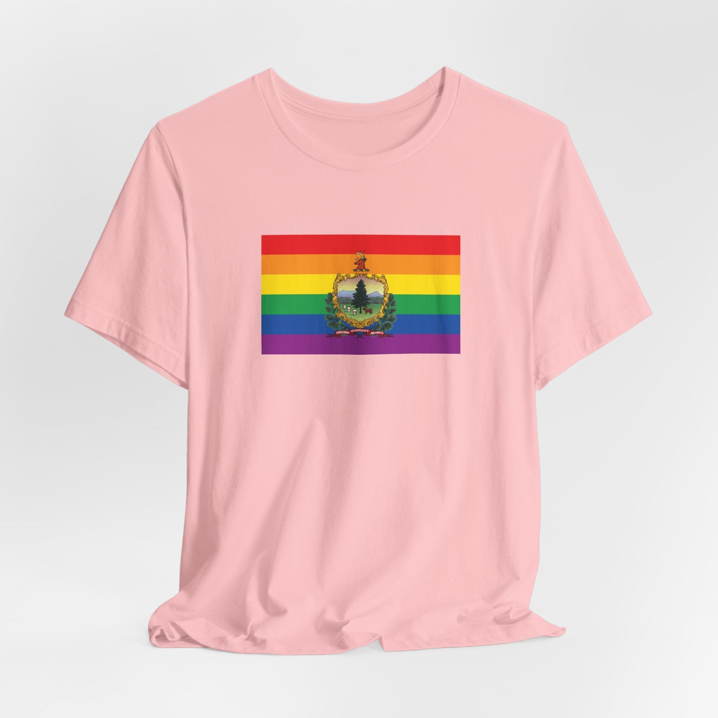 Vermont Rainbow Pride Flag T-shirt, Several Color Options