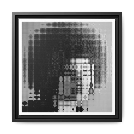 Feminist Icon Angela Davis Abstract Portrait Collage Art — Matte Canvas, Framed (Multi-color options)