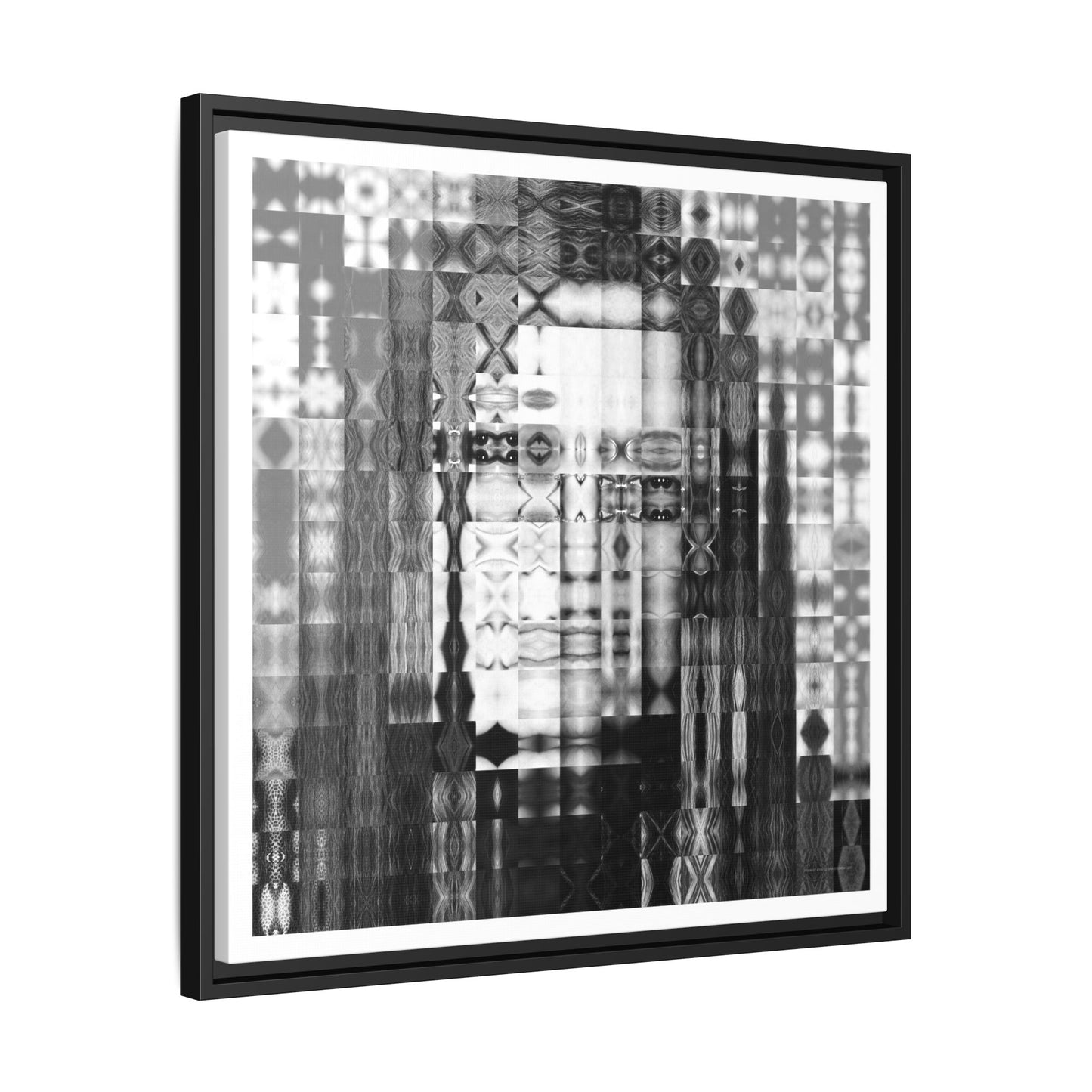 Feminist Icon Gloria Steinem Abstract Portrait Collage Art — Matte Canvas, Framed (Multi-color options)