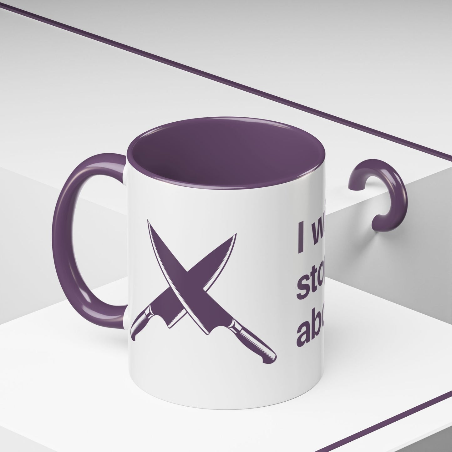 I will never stop worrying about Britney, White with Purple Accent Coffee Mug (11, 15oz)