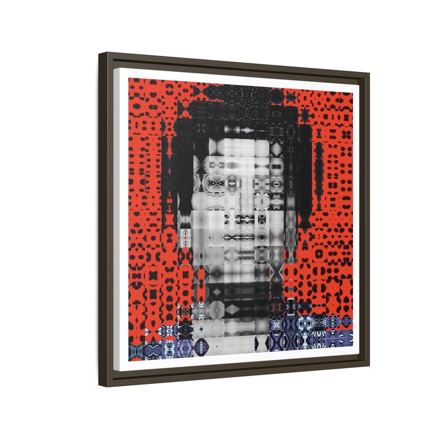 Iconic Foundational Feminist icon Audre Lorde Abstract Portrait Collage Art — Matte Canvas, Framed (Multi-color options)