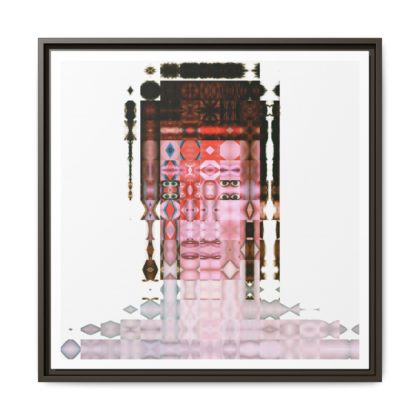 Iconic 70s Glam Rocker Abstract Portrait Collage Art — Matte Canvas, Framed (Multi-color options)