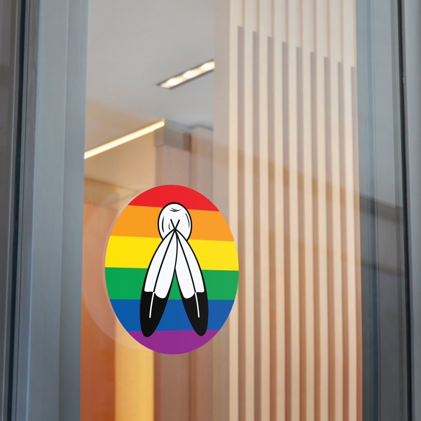 Two-Spirit Rainbow Pride Flag Vinyl Stickers