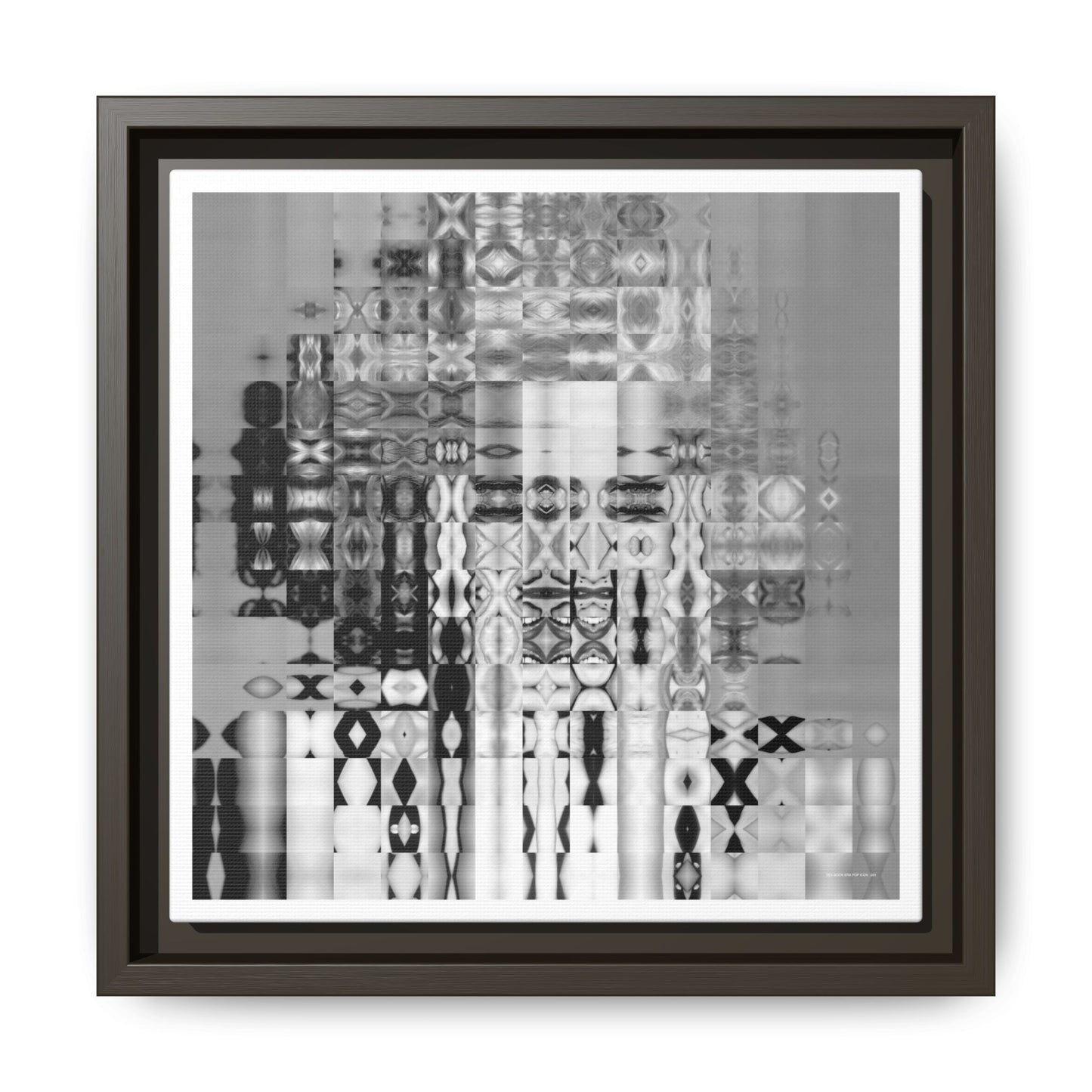 Sex-Book-Era Pop Icon Abstract Portrait Collage Art — Matte Canvas, Framed (Multi-color options)
