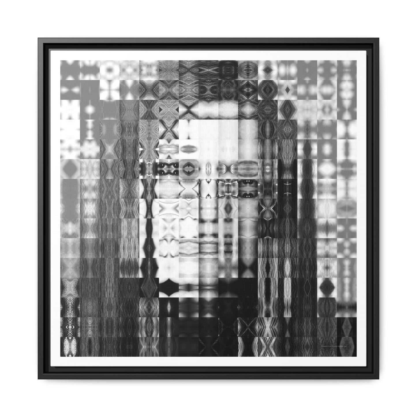 Feminist Icon Gloria Steinem Abstract Portrait Collage Art — Matte Canvas, Framed (Multi-color options)