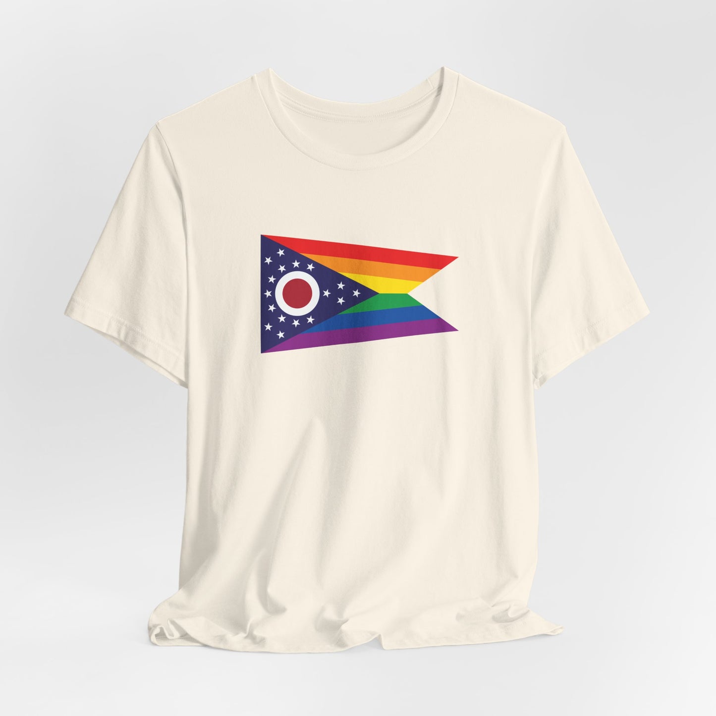 Ohio Rainbow Pride Flag T-shirt, Several Color Options
