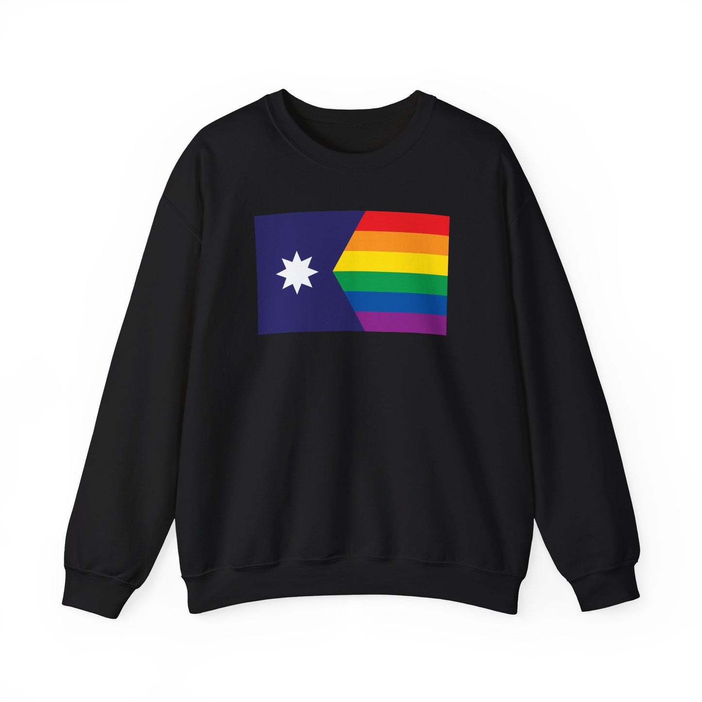 Minnesota Rainbow Pride Flag Unisex Crewneck Sweatshirt—White, Black or Light Pink