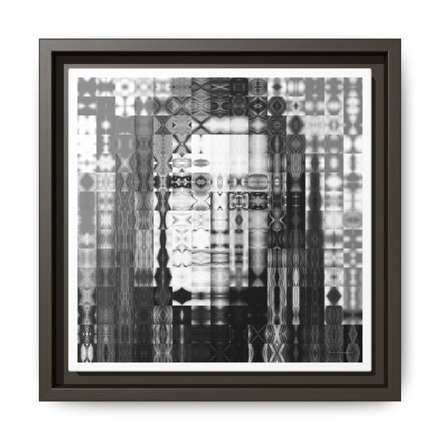 Feminist Icon Gloria Steinem Abstract Portrait Collage Art — Matte Canvas, Framed (Multi-color options)