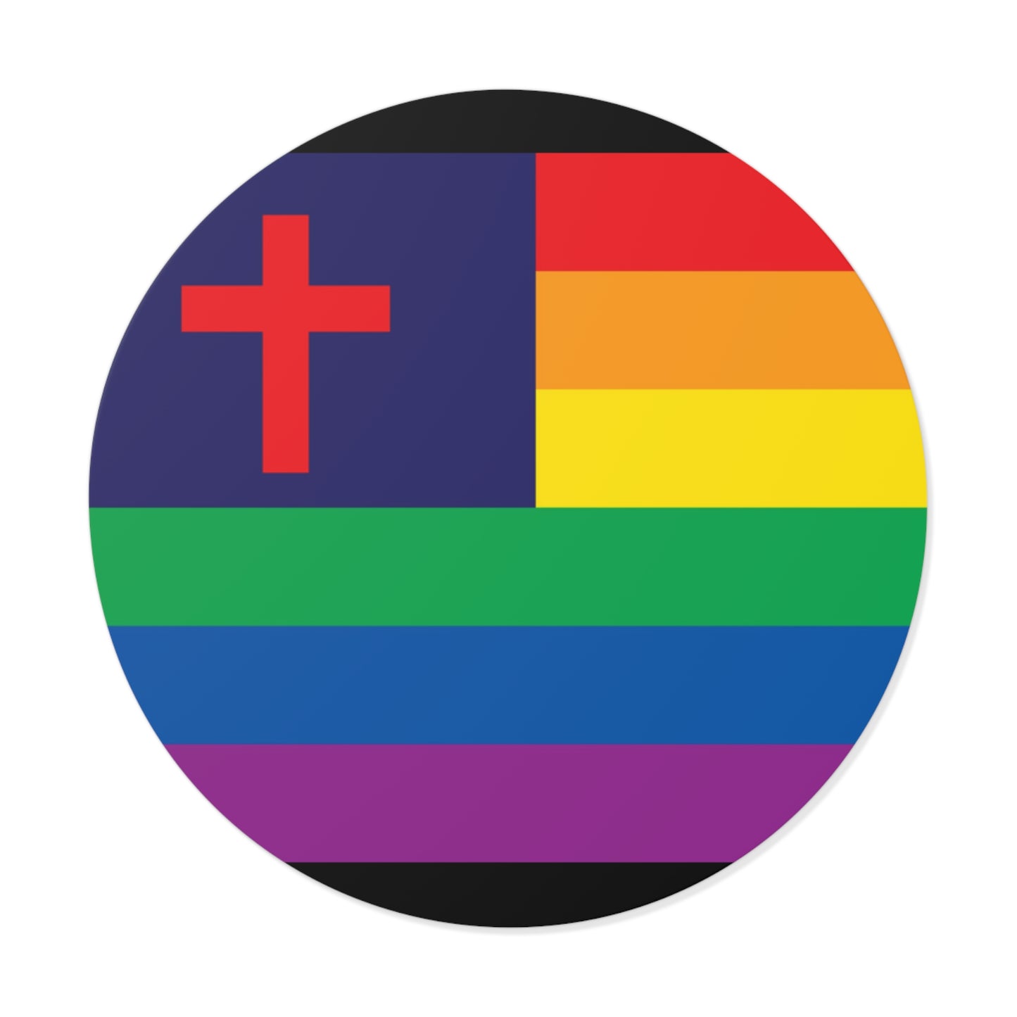 Christian Queer Pride Flag Vinyl Sticker