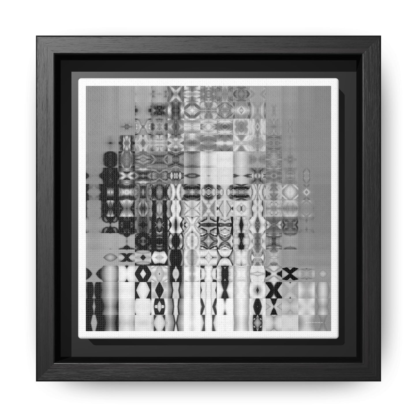 Sex-Book-Era Pop Icon Abstract Portrait Collage Art — Matte Canvas, Framed (Multi-color options)