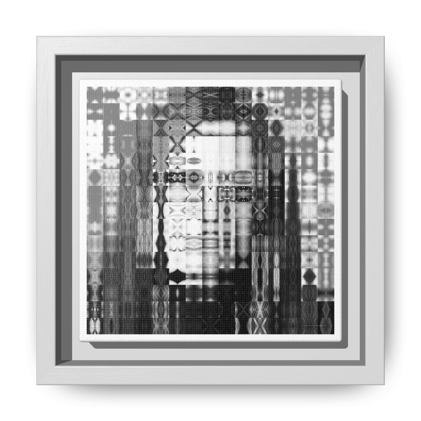 Feminist Icon Gloria Steinem Abstract Portrait Collage Art — Matte Canvas, Framed (Multi-color options)