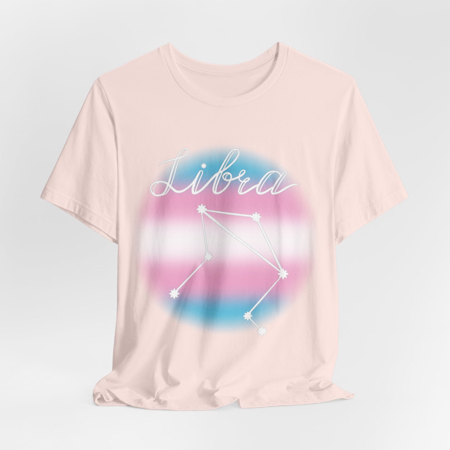 Libra Constellation T-shirt, Astrology, Transgender Pride Flag