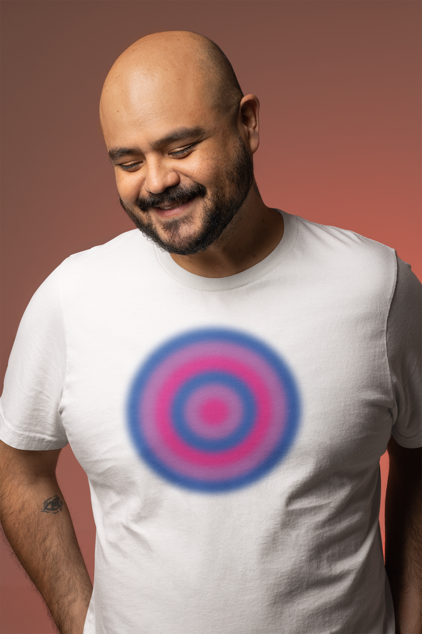 Bisexual Pride Gradient Orb T-Shirt — Bi Pride Flag Short Sleeve Tee