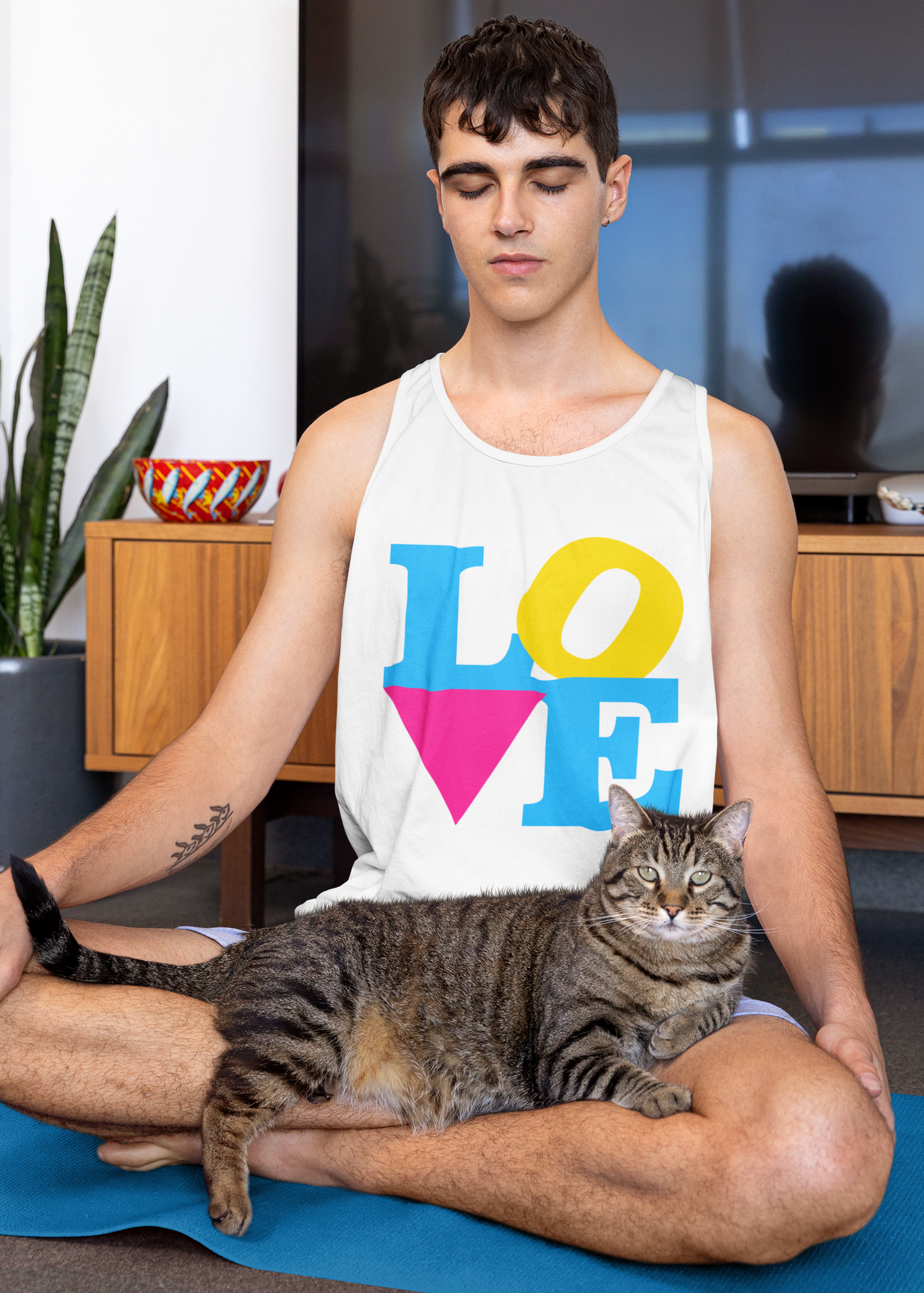 LOVE Pansexual Pride Tank Top — Pansexual Visibility & Affirmation Statement