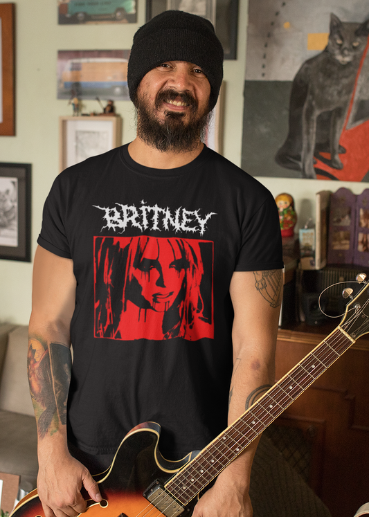 Britney, but make it Metal!!! Britney Spears Black Metal Aesthetic T-shirt, Black