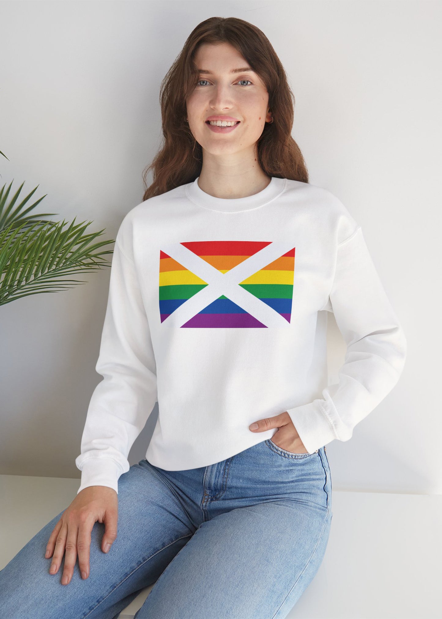Alabama Rainbow Pride Flag  "UNITED" Unisex Crewneck Sweatshirt