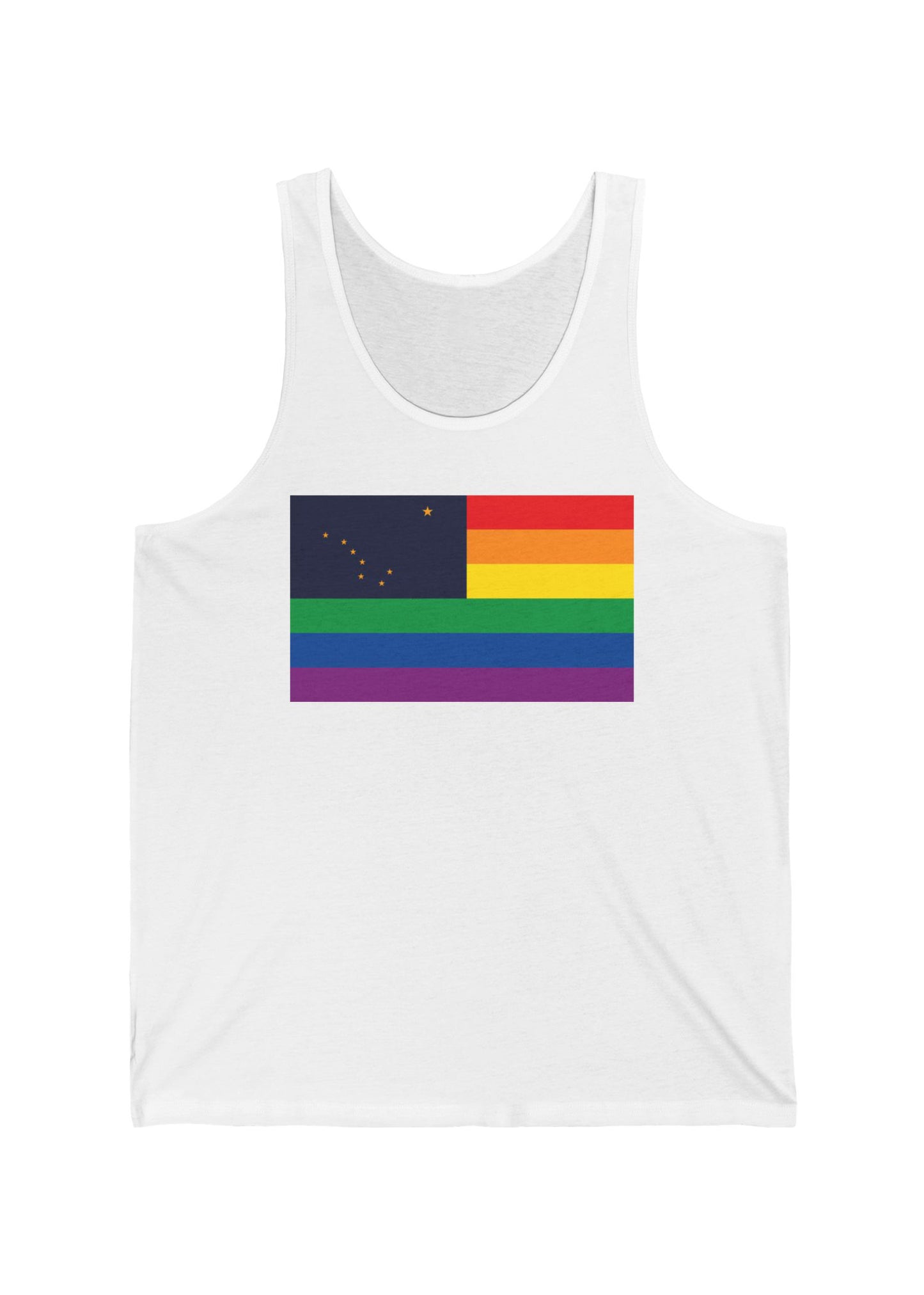 Alaska Rainbow Pride Flag Jersey Tank