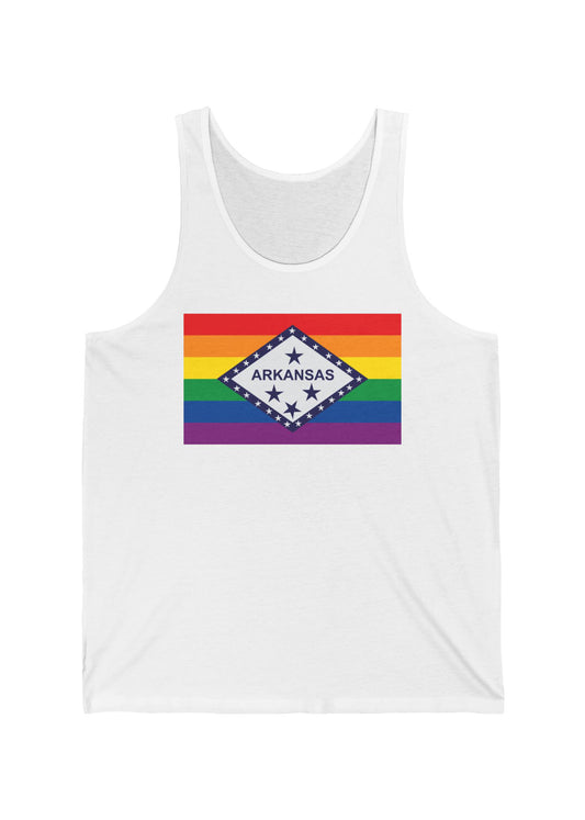 Arkansas Rainbow Pride Flag Jersey Tank