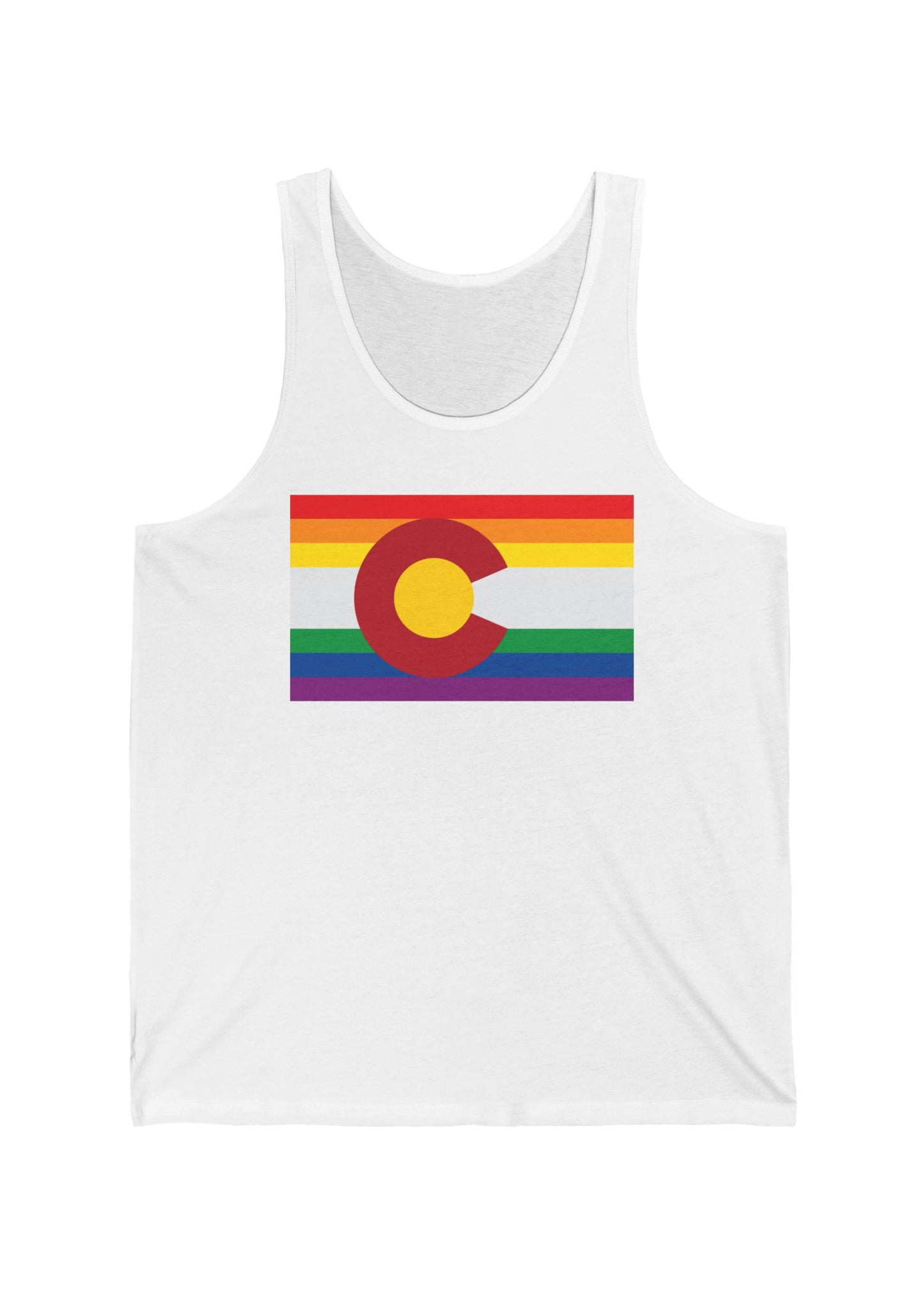 Colorado Rainbow Pride Flag Jersey Tank