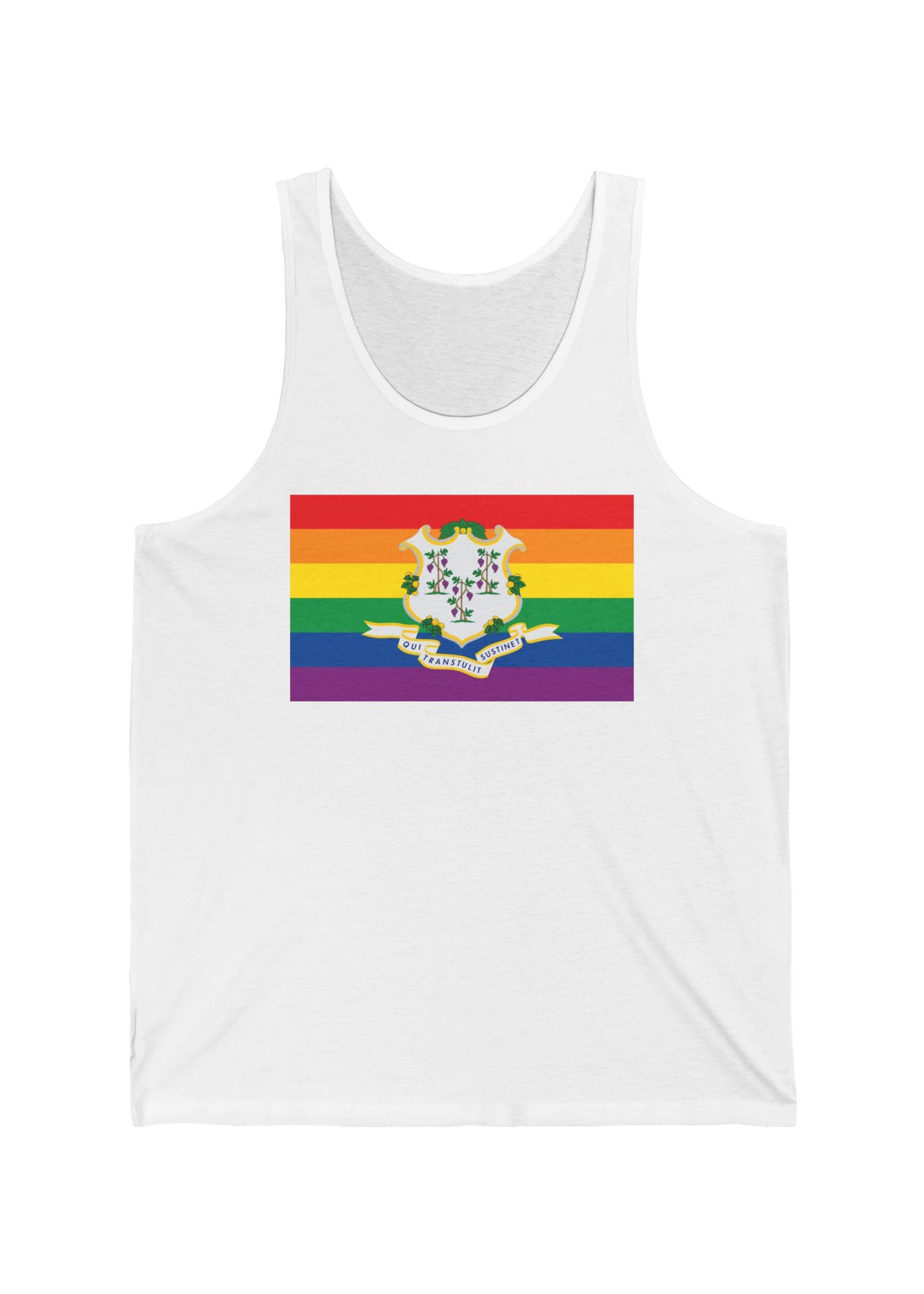 Connecticut Rainbow Pride Flag Jersey Tank