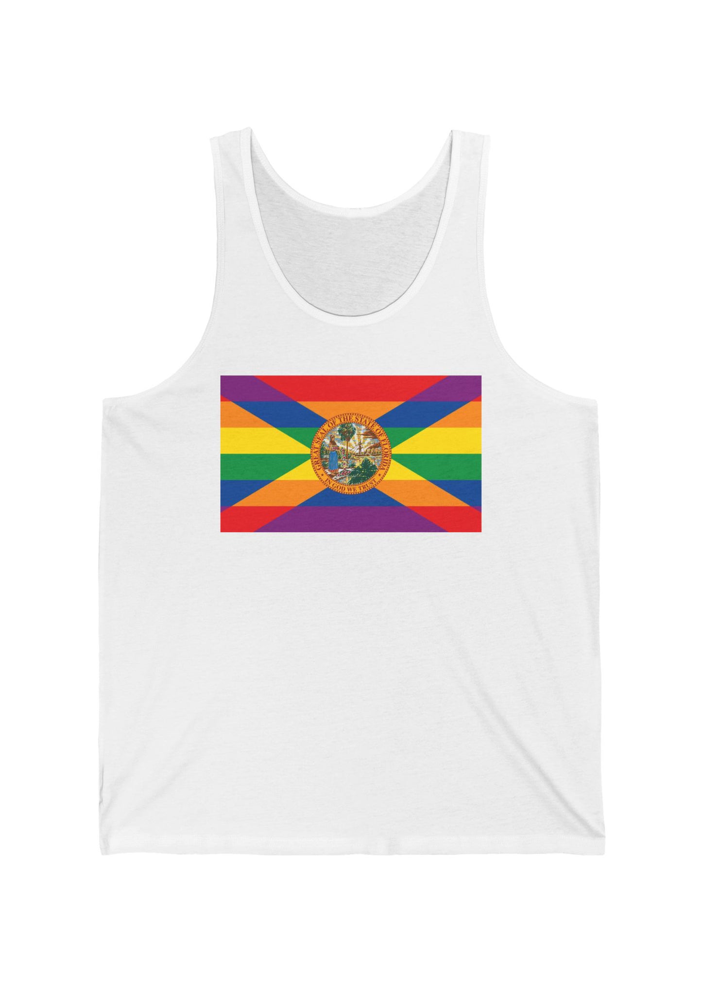 Florida Rainbow Pride Flag Jersey Tank
