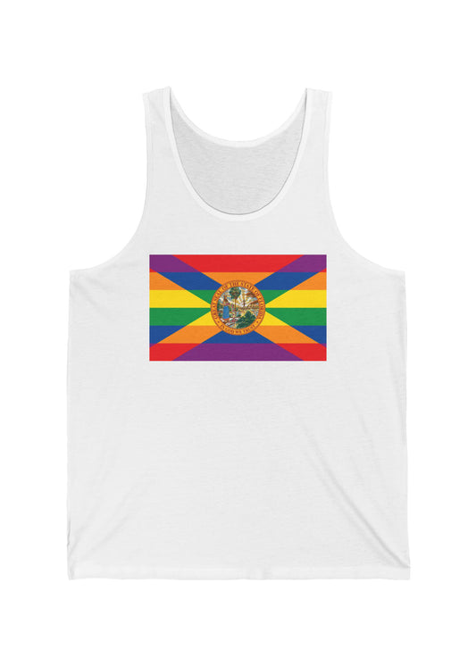 Florida Rainbow Pride Flag Jersey Tank