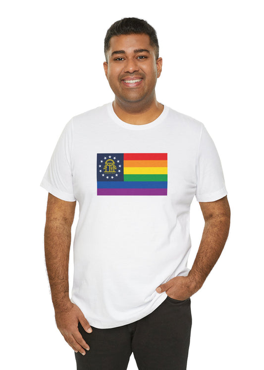 Georgia Rainbow Pride Flag T-shirt, Several Color Options