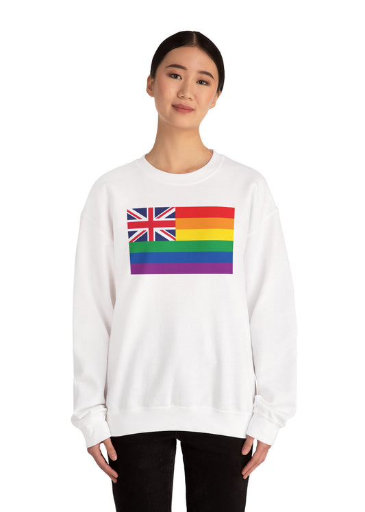 Hawai'i Rainbow Pride Flag Unisex Crewneck Sweatshirt—White, Black or Light Pink