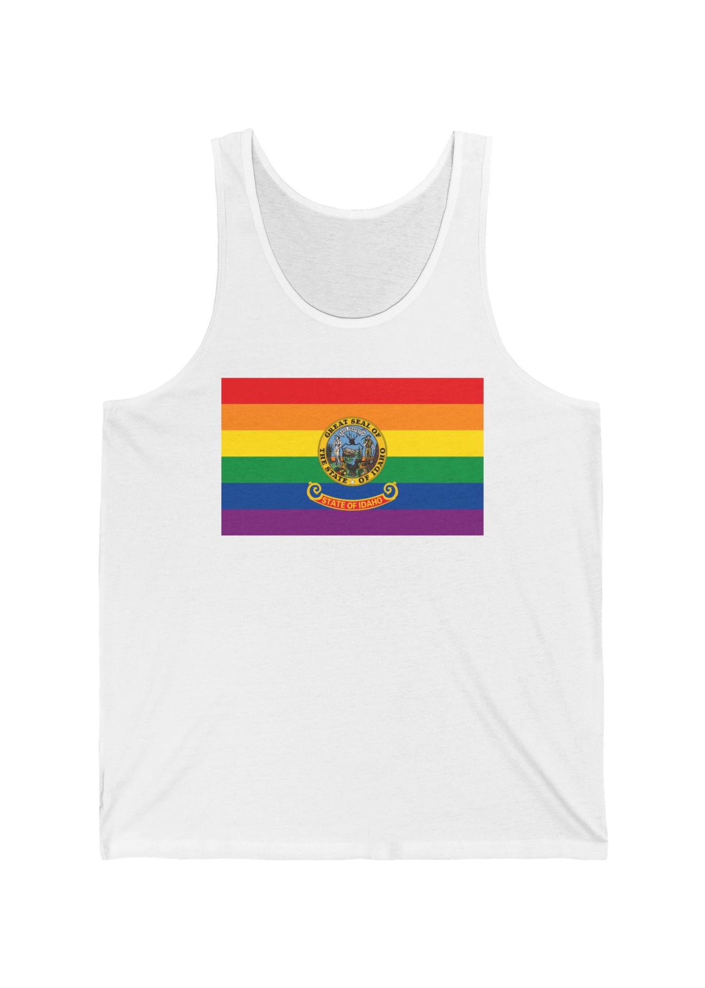 Idaho Rainbow Pride Flag Jersey Tank