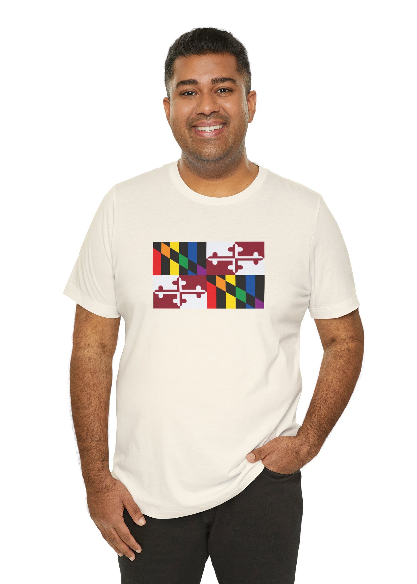 Maryland Rainbow Pride Flag T-shirt, Several Color Options
