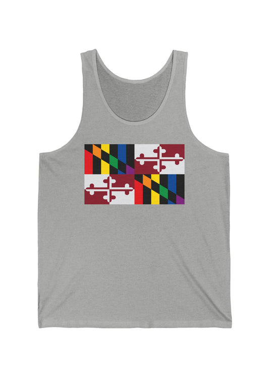 Maryland Rainbow Pride Flag Jersey Tank