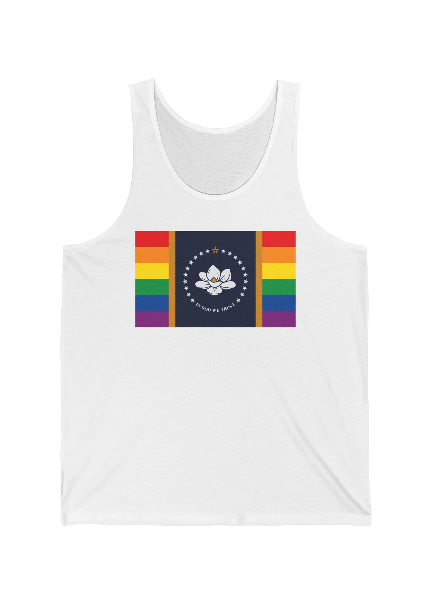 Mississippi Rainbow Pride Flag Jersey Tank