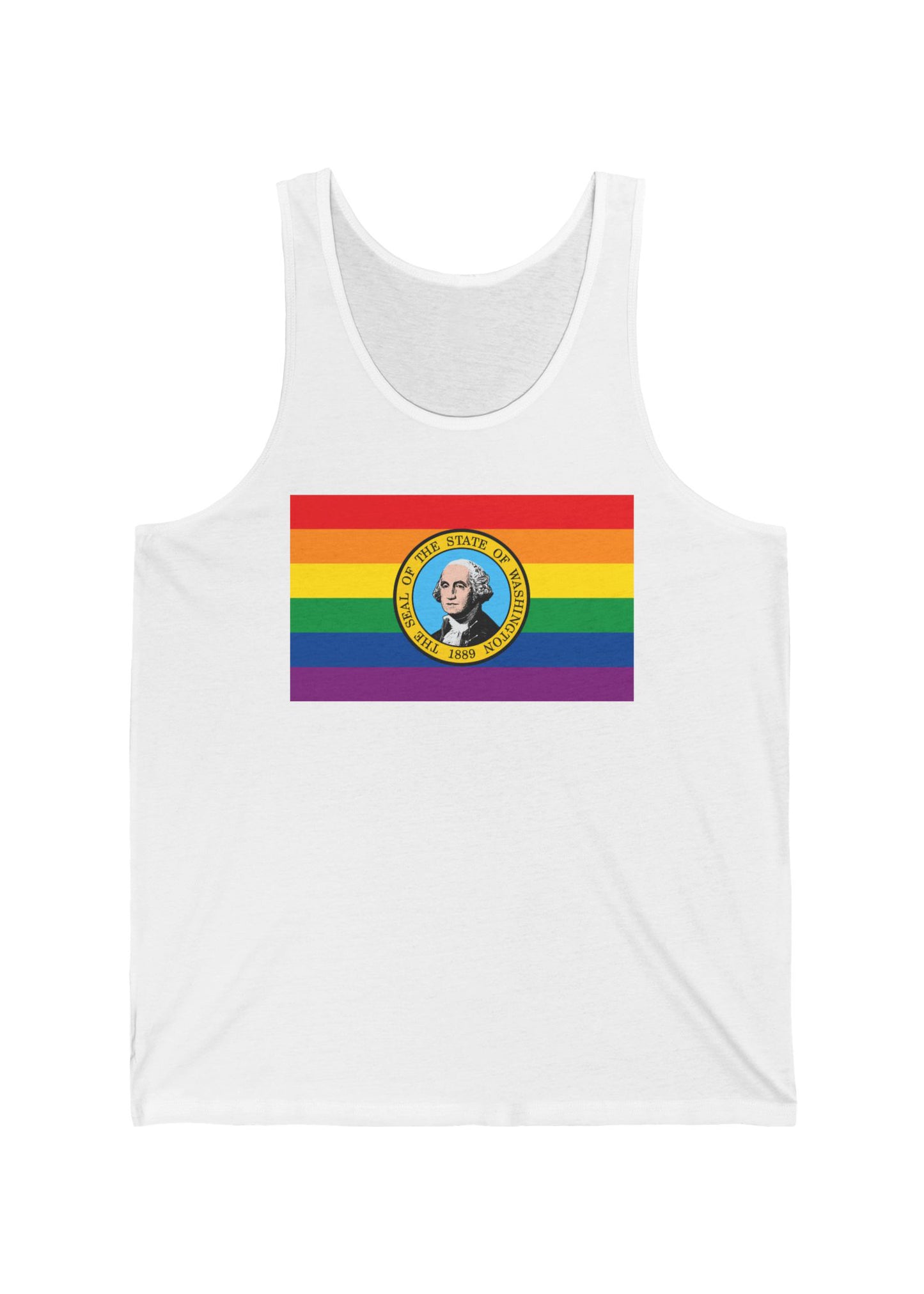 Washington Rainbow Pride Flag Jersey Tank