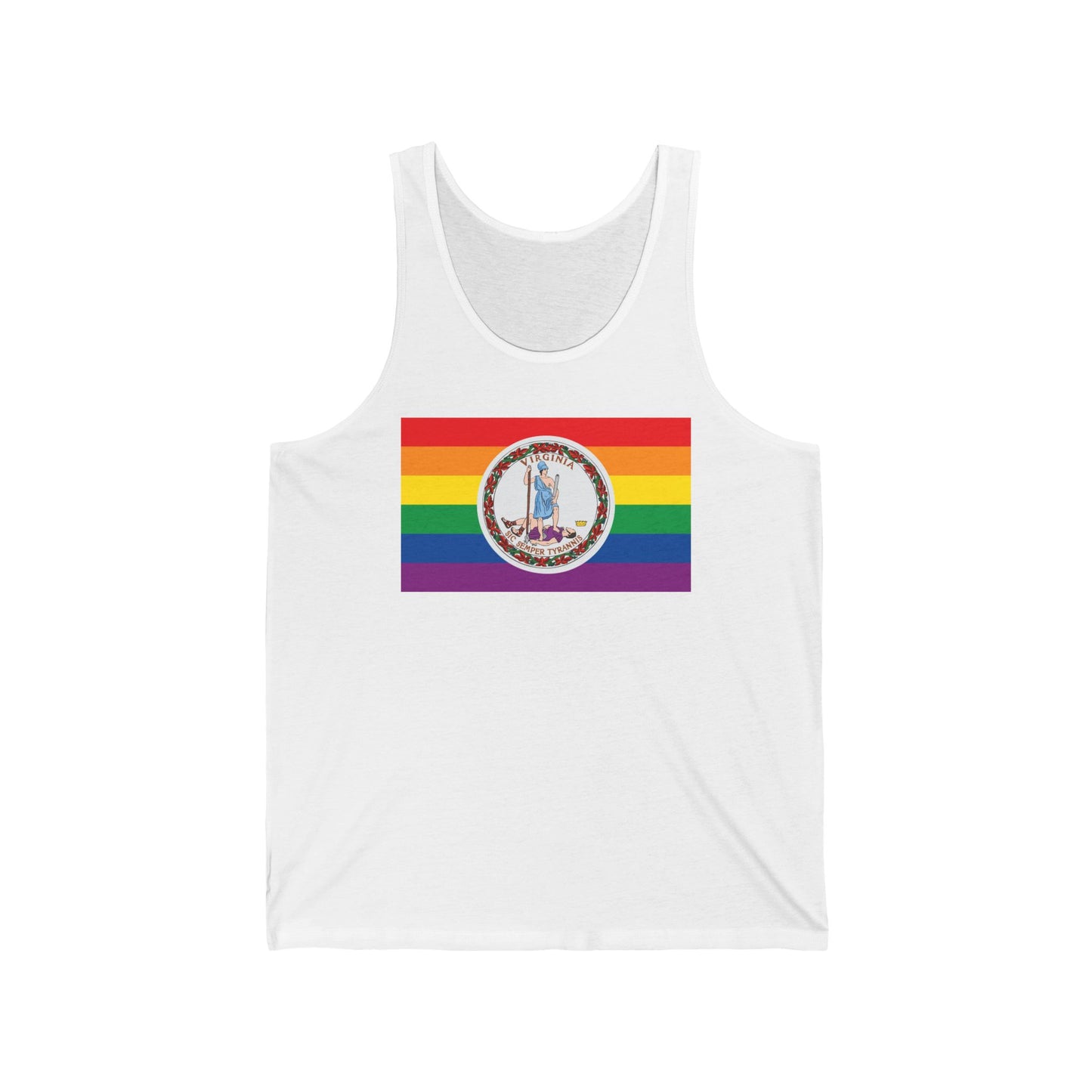 Virginia Rainbow Pride Flag Jersey Tank
