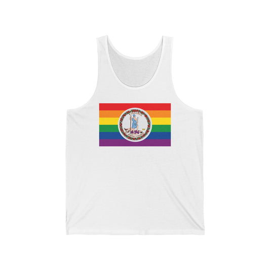 Virginia Rainbow Pride Flag Jersey Tank