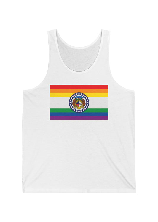 Missouri Rainbow Pride Flag Jersey Tank
