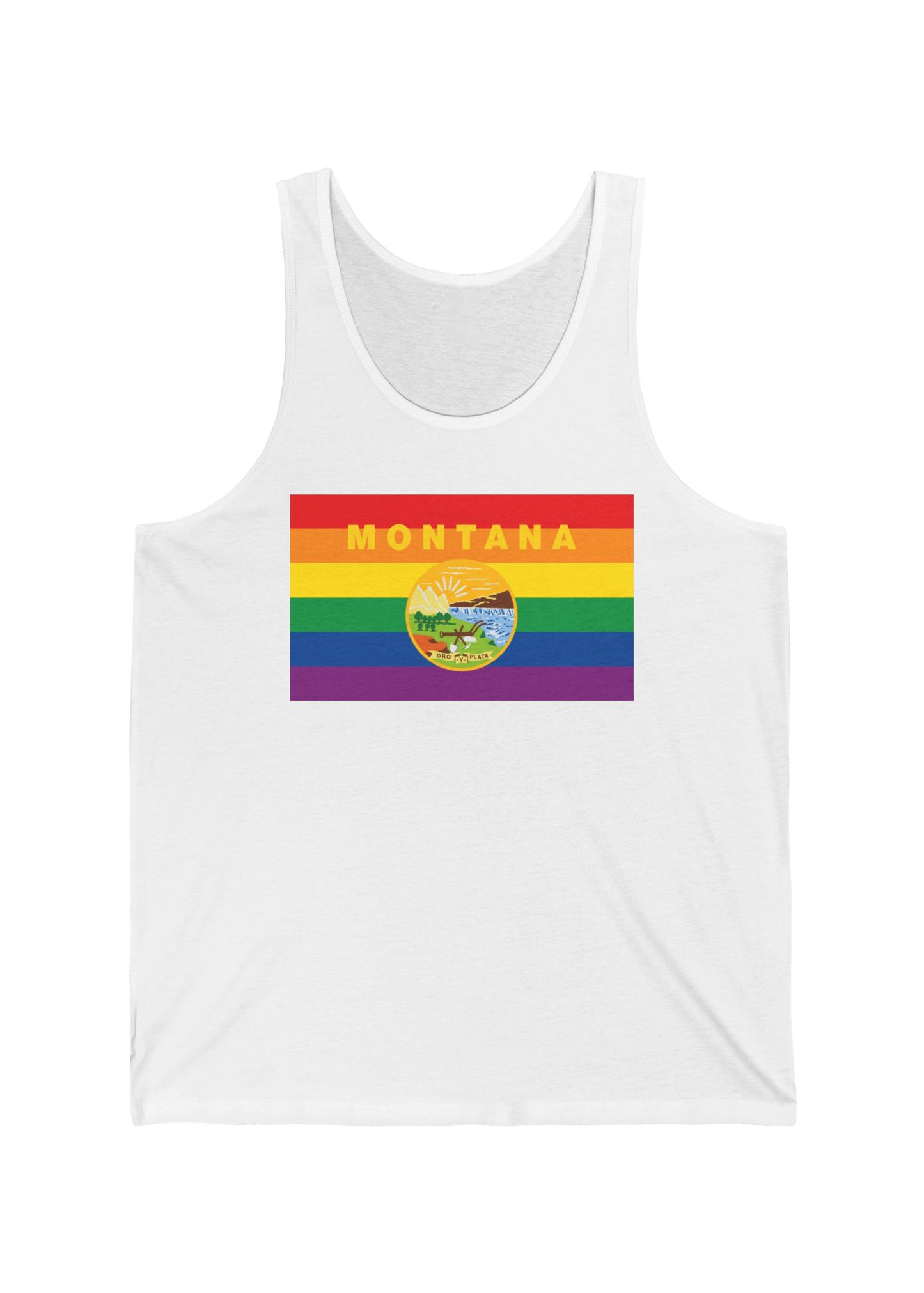 Montana Rainbow Pride Flag Jersey Tank