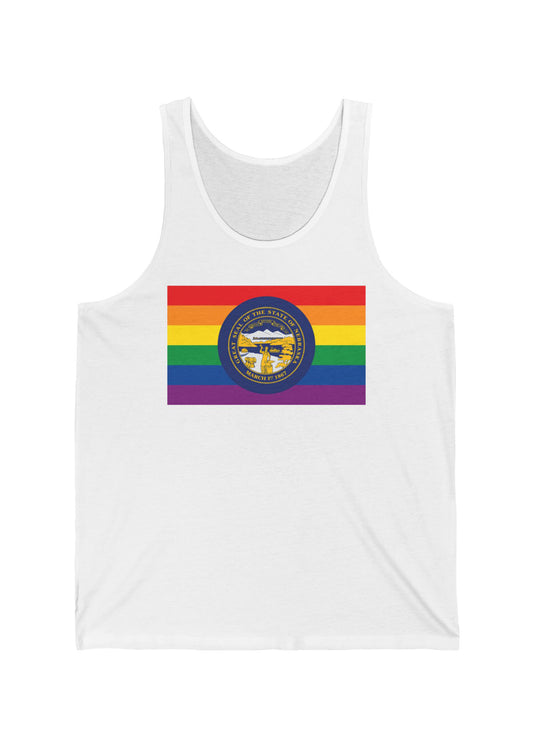 Nebraska Rainbow Pride Flag Jersey Tank