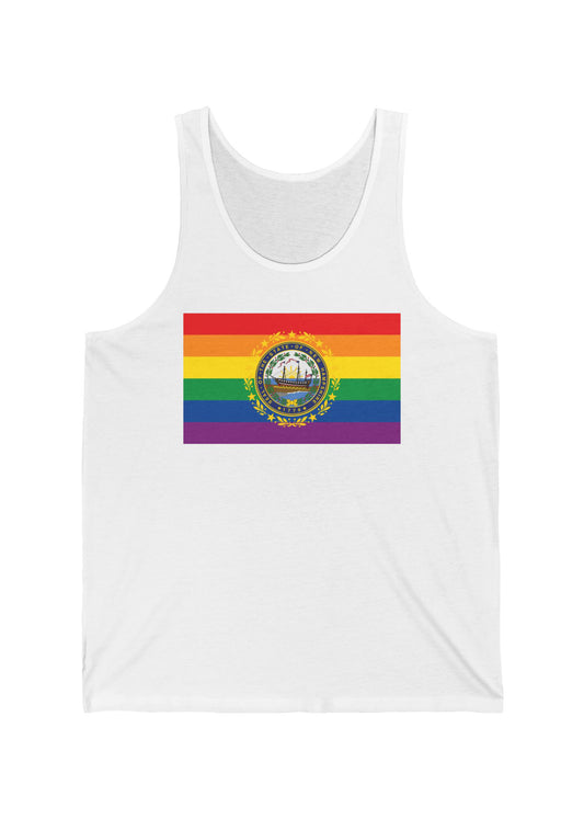 New Hampshire Rainbow Pride Flag Jersey Tank