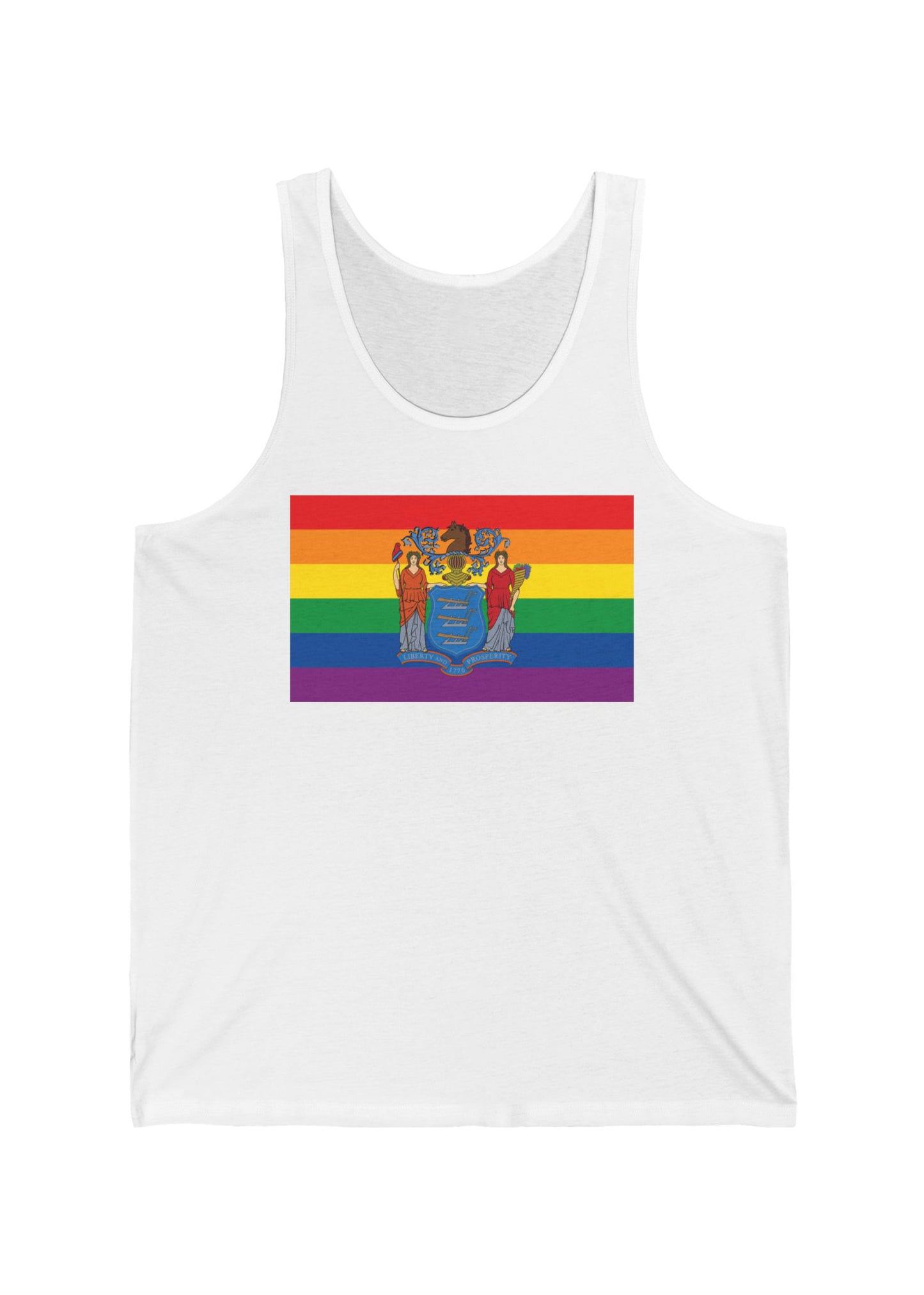 New Jersey Rainbow Pride Flag Jersey Tank