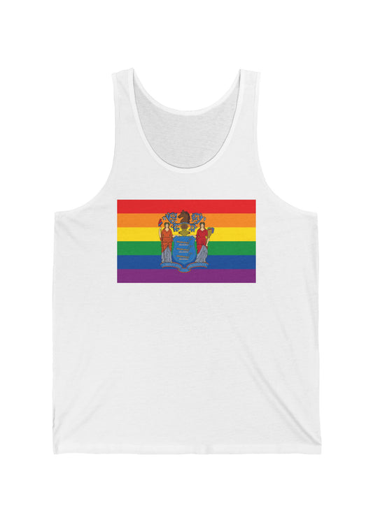 New Jersey Rainbow Pride Flag Jersey Tank