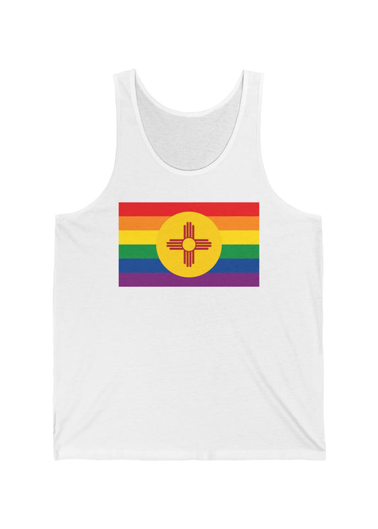 New Mexico Rainbow Pride Flag Jersey Tank