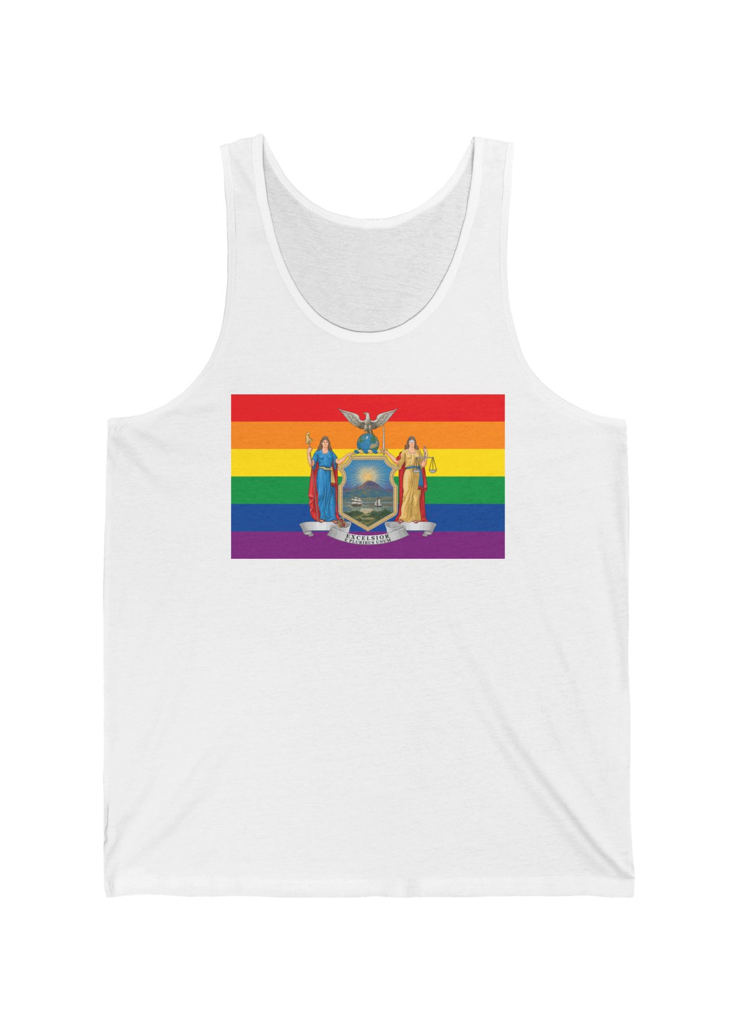 New York Rainbow Pride Flag Jersey Tank