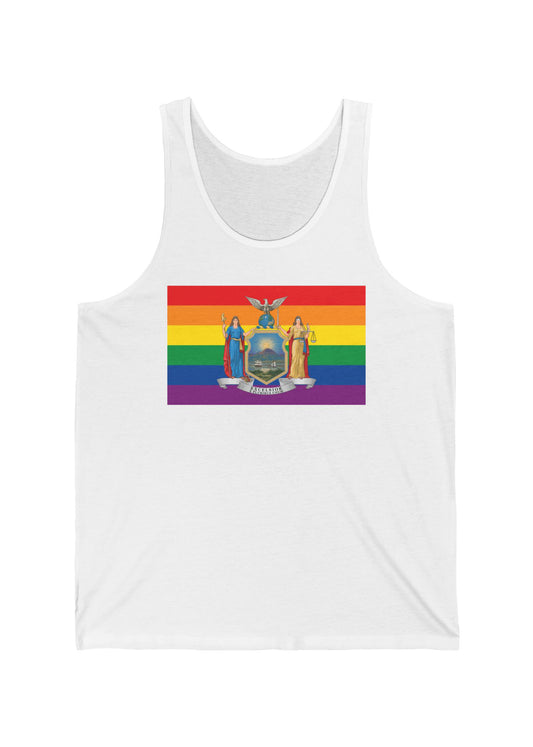 New York Rainbow Pride Flag Jersey Tank