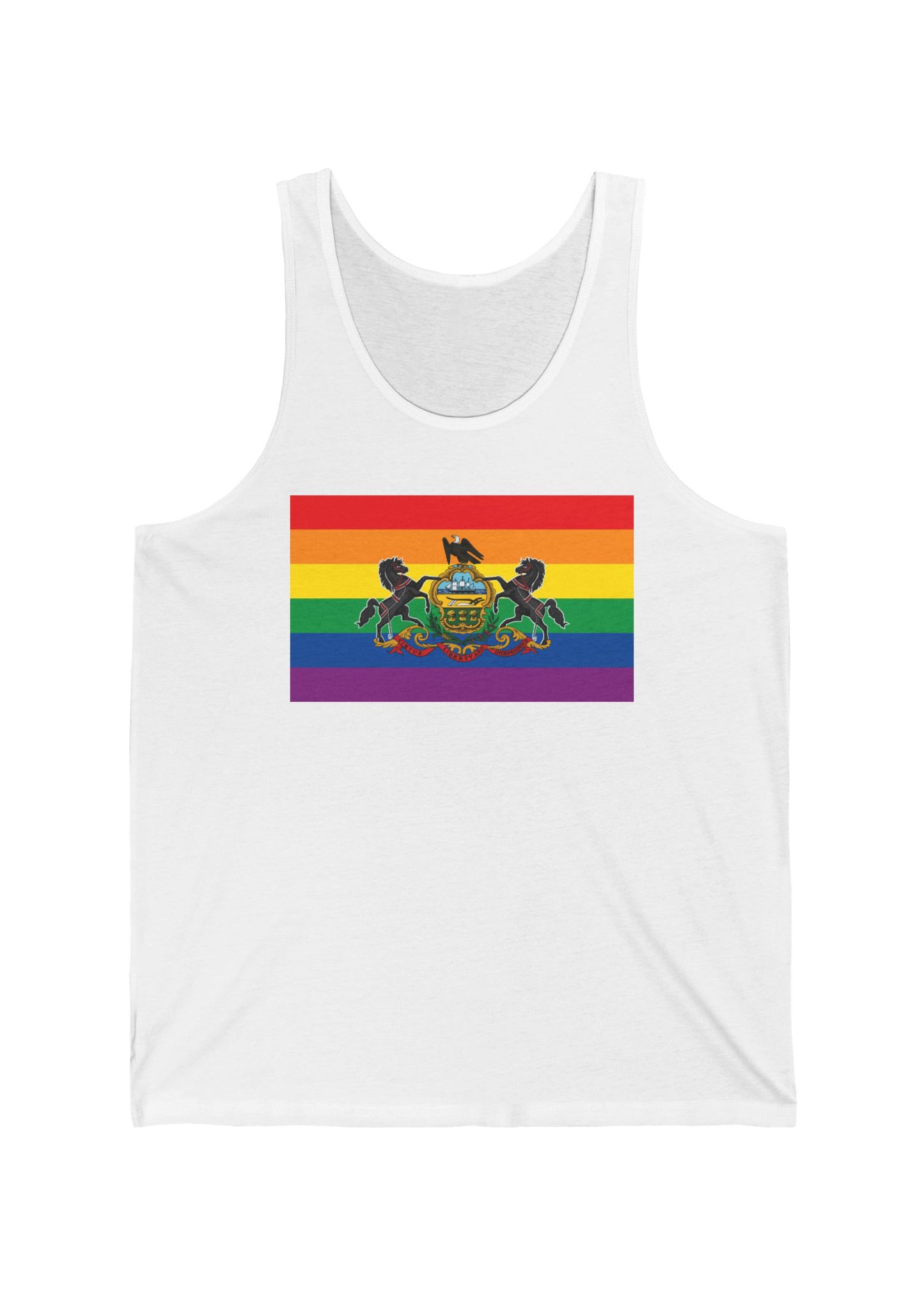 Pennsylvania Rainbow Pride Flag Jersey Tank