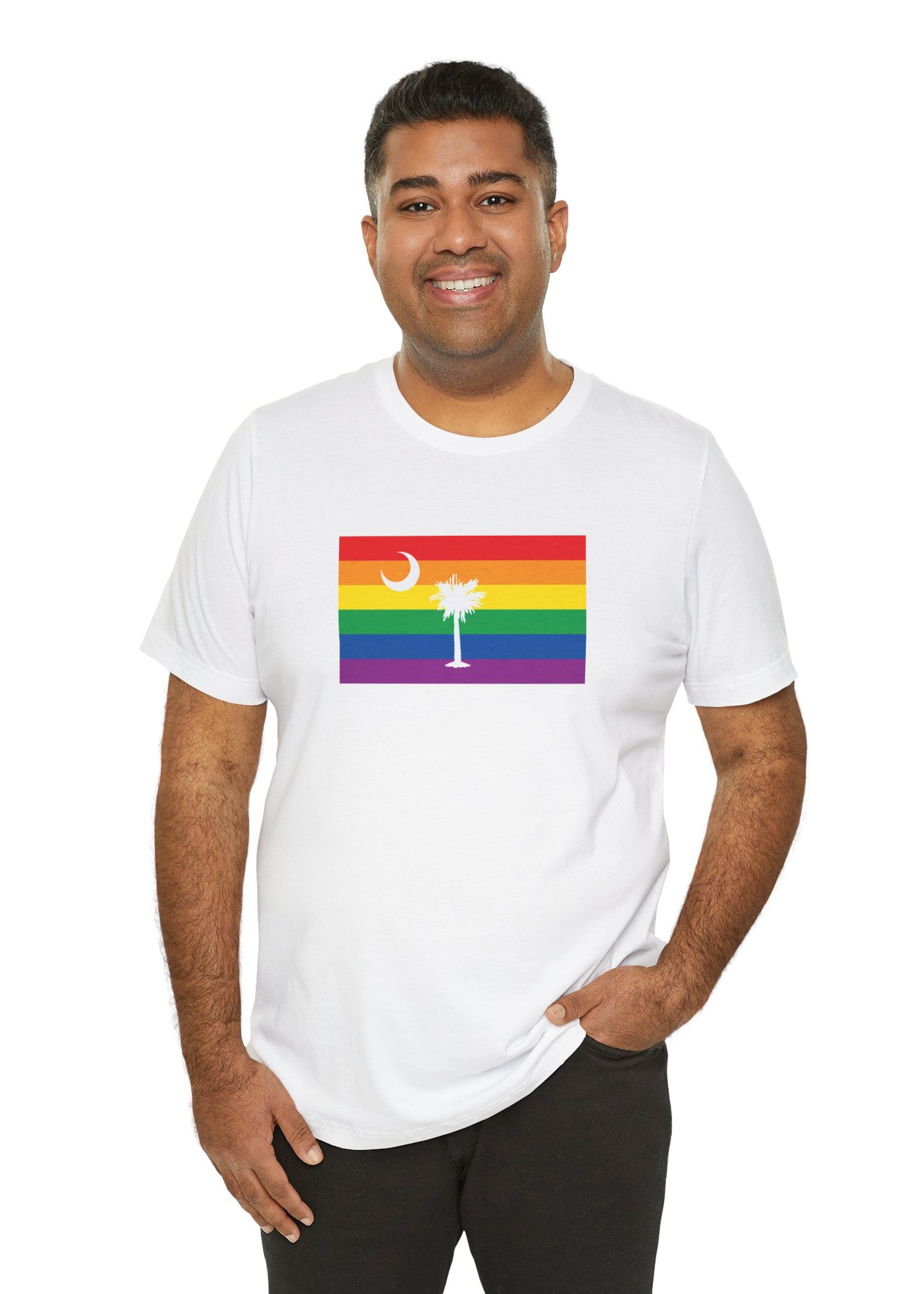 South Carolina Rainbow Pride Flag T-shirt, Several Color Options