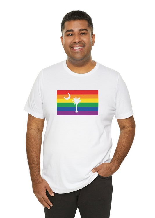 South Carolina Rainbow Pride Flag T-shirt, Several Color Options