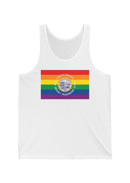 South Dakota Rainbow Pride Flag Jersey Tank