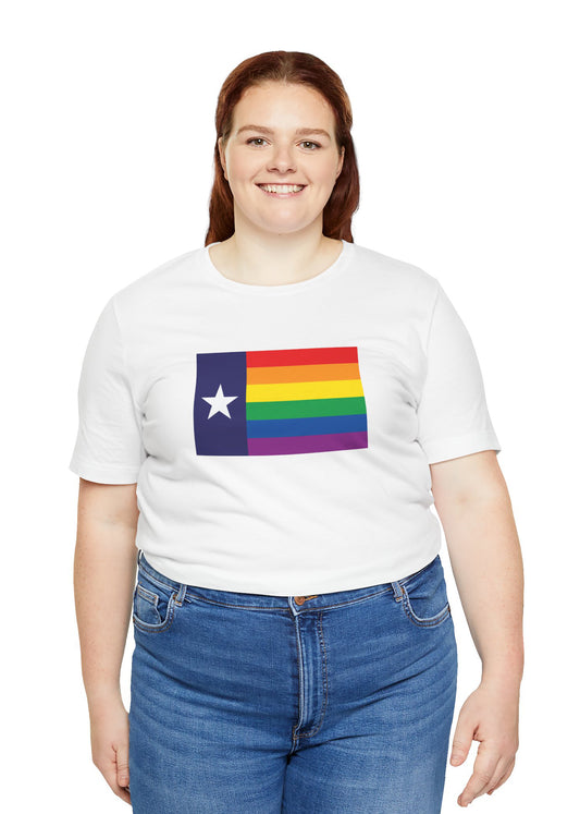 Texas Rainbow Pride Flag T-shirt, Several Color Options